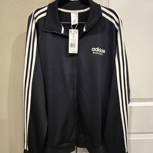 Adidas Black and White Basketball Jacket
